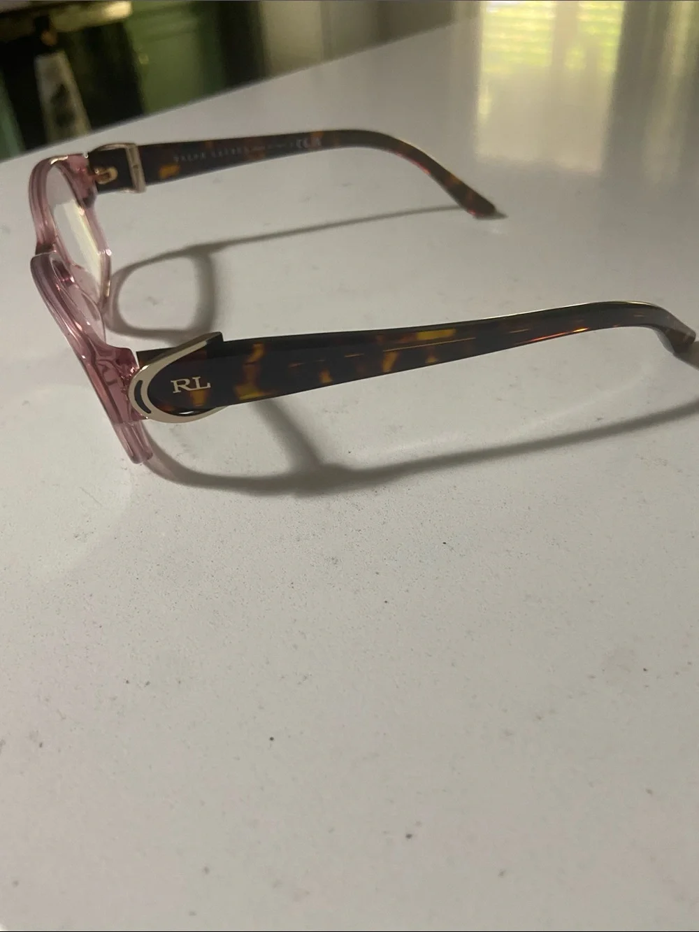 Ralph Lauren Women's Light Pink Rectangular Optical Frames new without tags